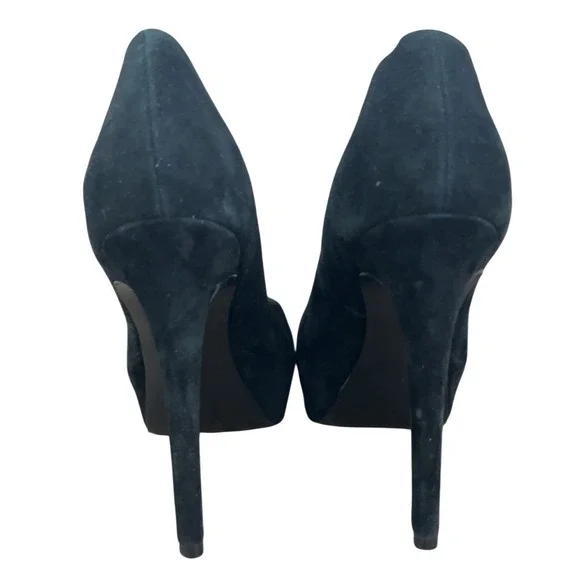 Diane von Furstenberg black "suede/nubuck" platform pumps SZ: 8.5 - Picture 4 of 10